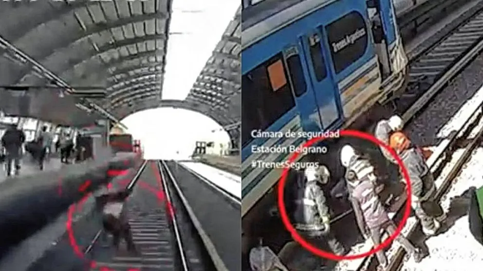 Video: se desmayó, cayó sobre las vías, el tren lo atropelló y se salvó