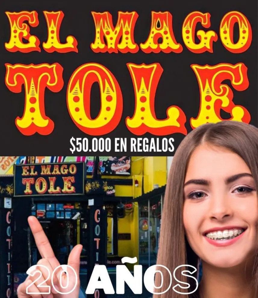 El Mago Tole festeja sus 20 años sorteando órdenes de compra por $50.000