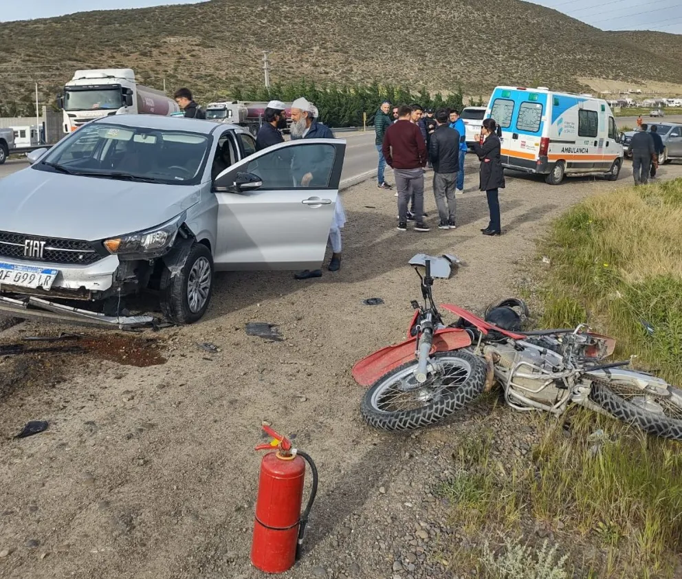 Un motociclista fue atropellado en Ruta 26