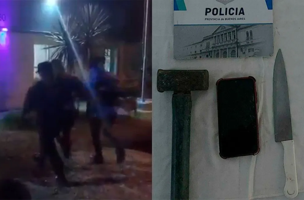 Ataque de furia en Mar del Plata: una mujer golpeó a su hijo y a su pareja, quiso incendiar la casa y mordió a una policía