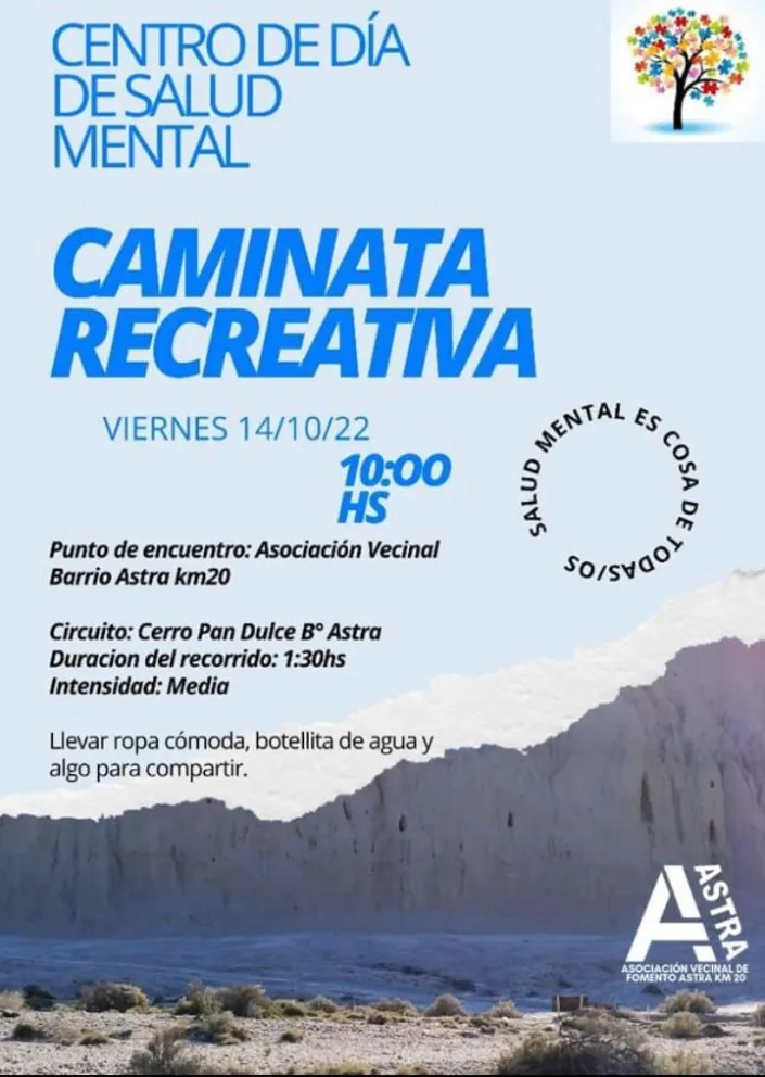 Caminata recreativa en Astra