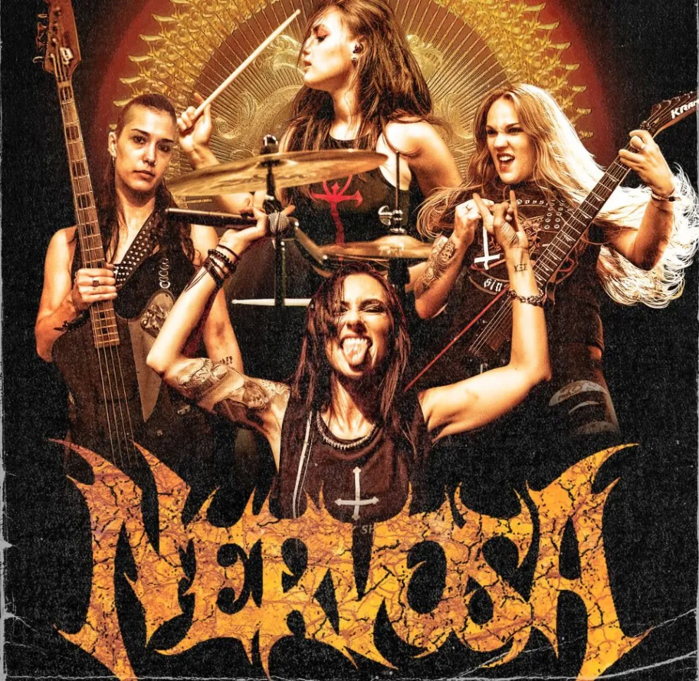 Nervosa, la banda de Trash/Death brasileña toca en Comodoro