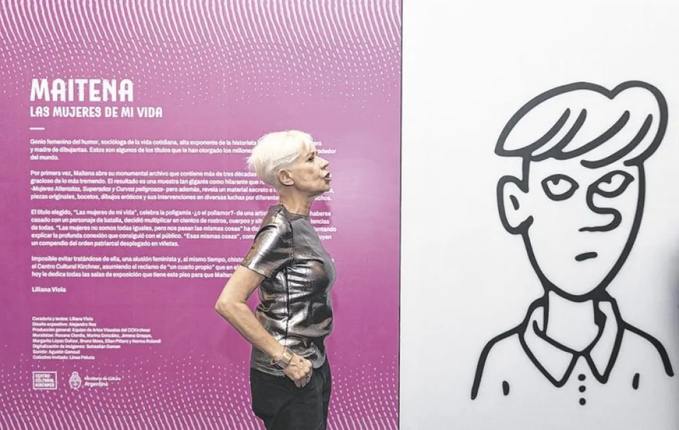 Se inauguró la muestra “Maitena. Las mujeres de mi vida” en el Centro Cultural Kirchner 