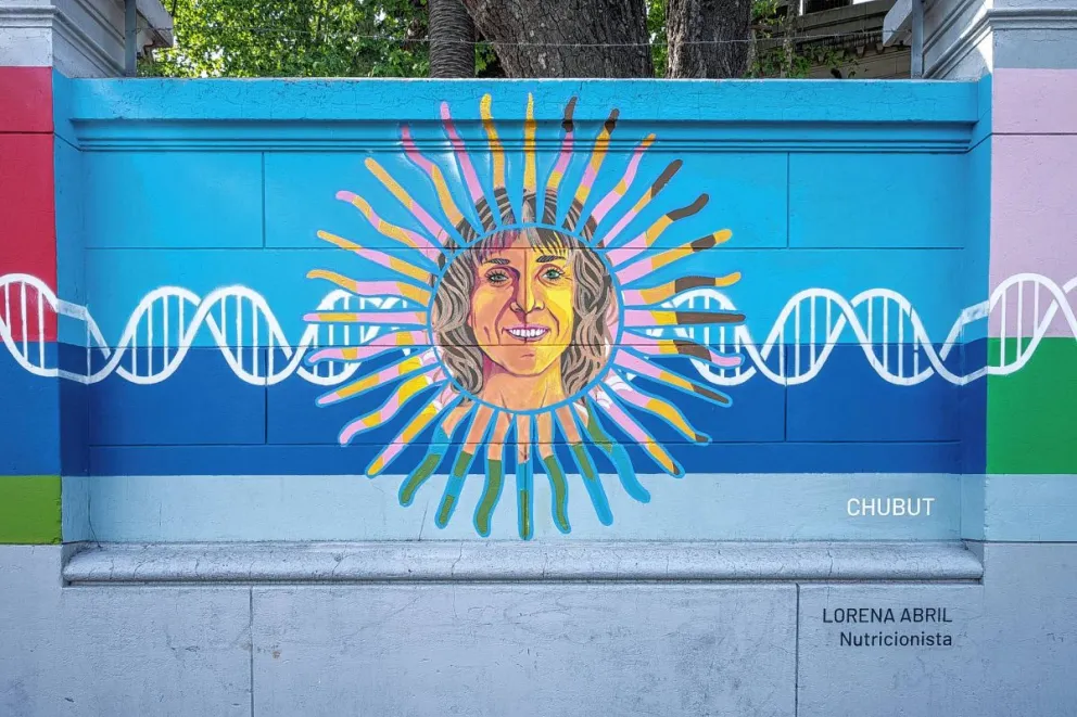Personal de salud del Chubut fue homenajeado por Nación en el mural “Pasaje Soles”