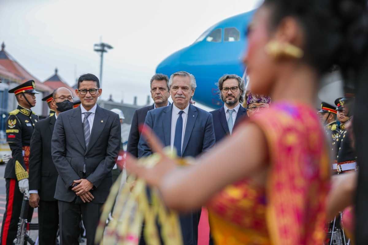 Alberto Fernández llegó a Bali para participar de la cumbre del G20