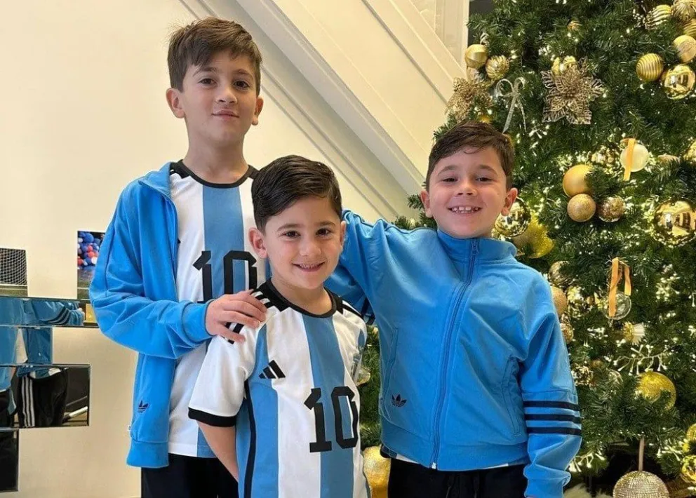 "Allá vamos Qatar": la foto de los hijos de Messi antes de viajar al Mundial
