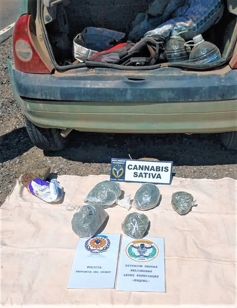 La Policía secuestró 1.000 dosis de marihuana en Esquel