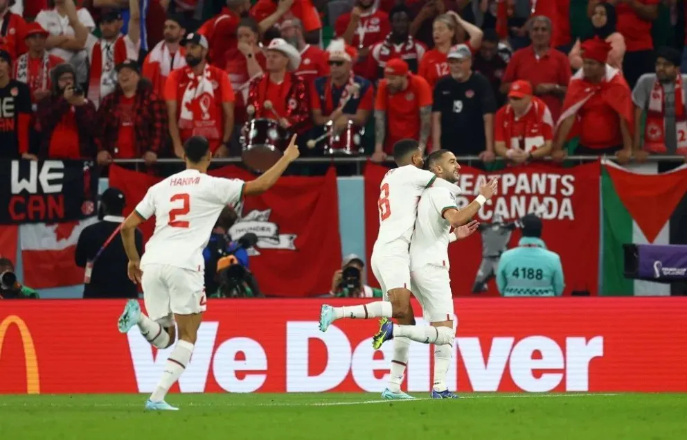 Marruecos le ganó a Canadá y se metió en octavos como primero del Grupo F