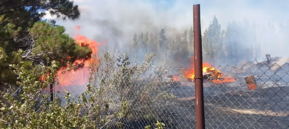 Un incendio se desató en la zona de Kilómetro 14 y cuatro dotaciones trabajaron para sofocarlo