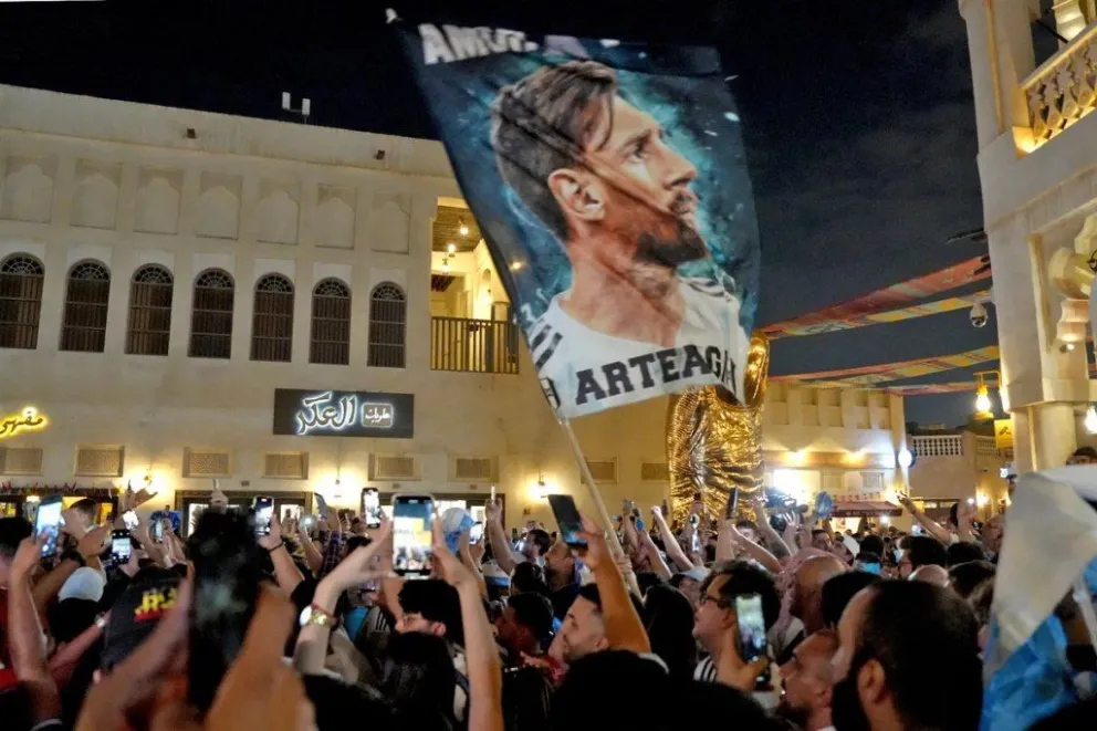 Nuevo banderazo argentino antes del partido ante Países Bajos