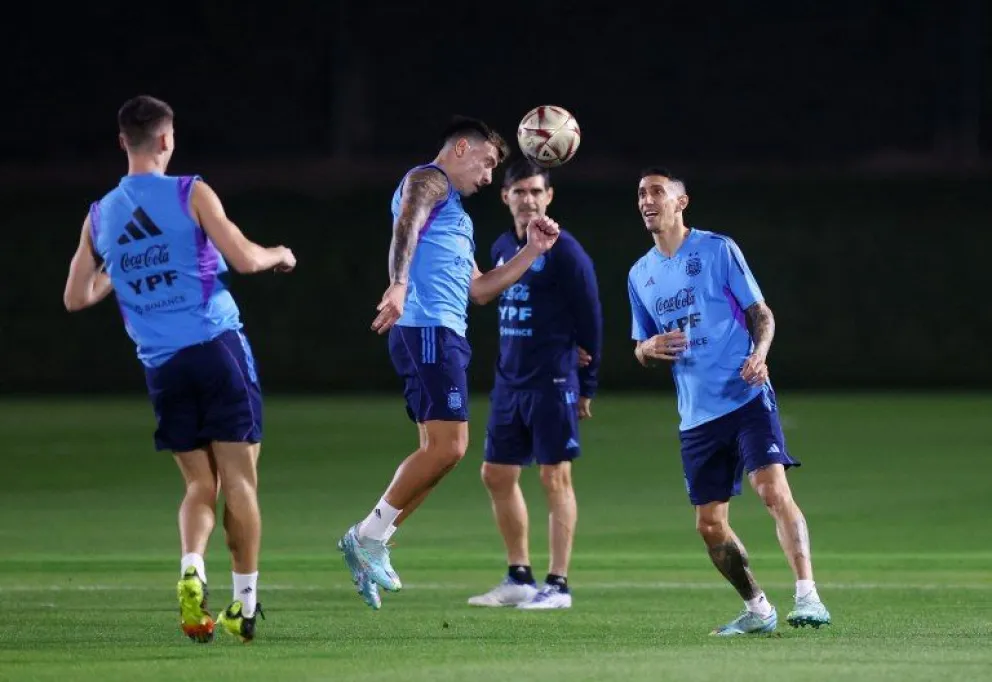 Con la mente puesta en la final, la Selección argentina se entrenó para la gran final contra Francia