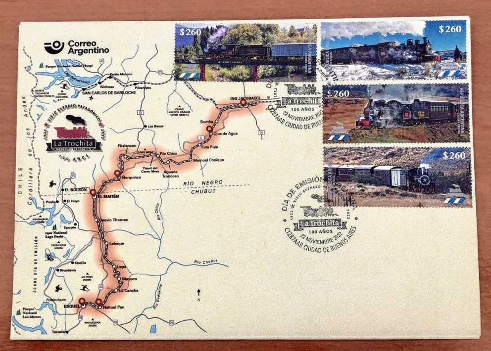 Correo Argentino lanzó sello conmemorativo por los 100 años de “La Trochita”