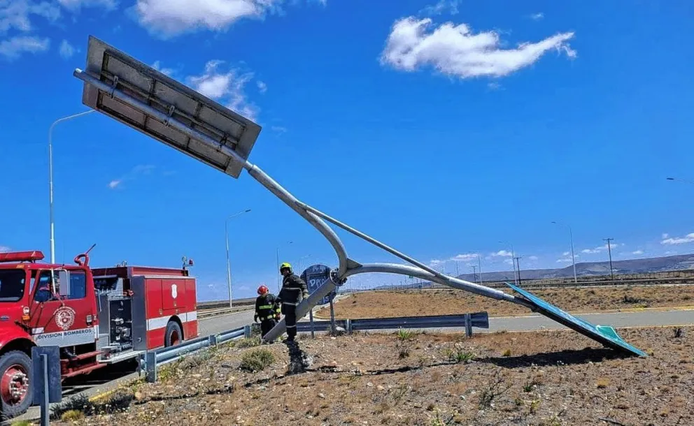 El viento causó destrozos en Río Gallegos