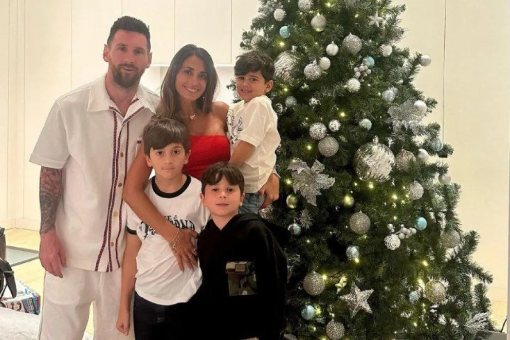 La Navidad de Lionel Messi: así festejó el capitán de la Selección argentina junto a su familia