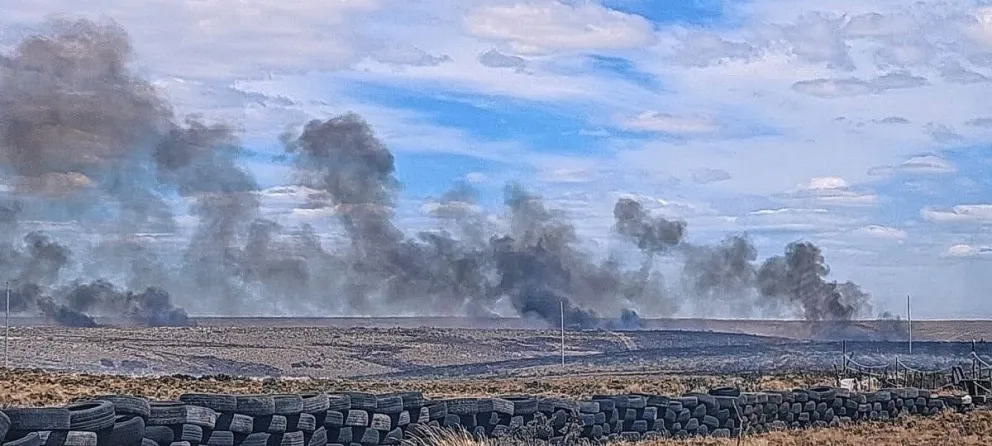 Bomberos apagaron un incendio de pastizales luego de cinco horas de trabajo