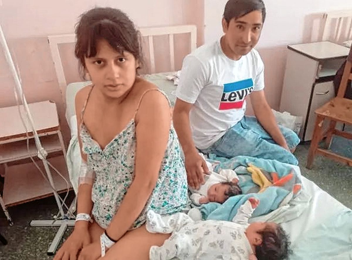 Las gemelas Sheila y Angela fueron las primeras que nacieron en el nuevo año en Comodoro