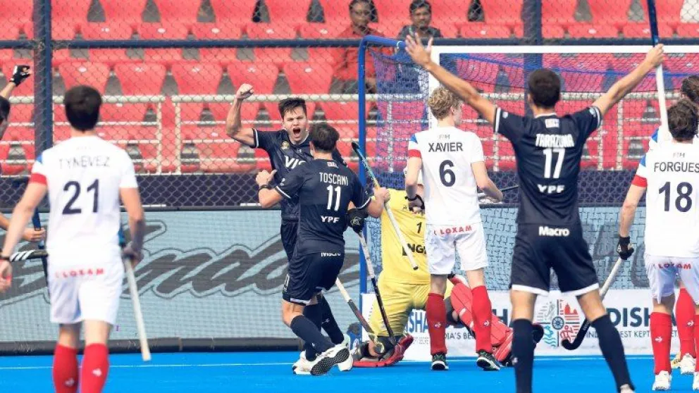 Los Leones lograron un épico empate ante Francia y clasificaron a los octavos del Mundial de Hockey