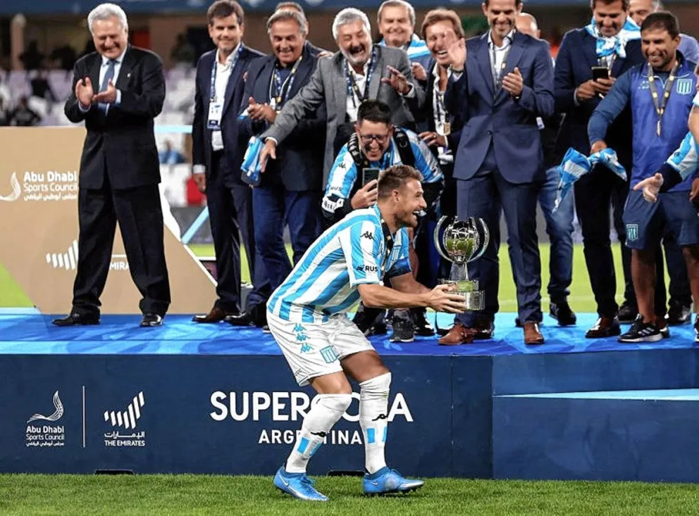 Pillud celebró el título de Racing a lo Messi y sacó chapa: "Sabemos a lo que jugamos"