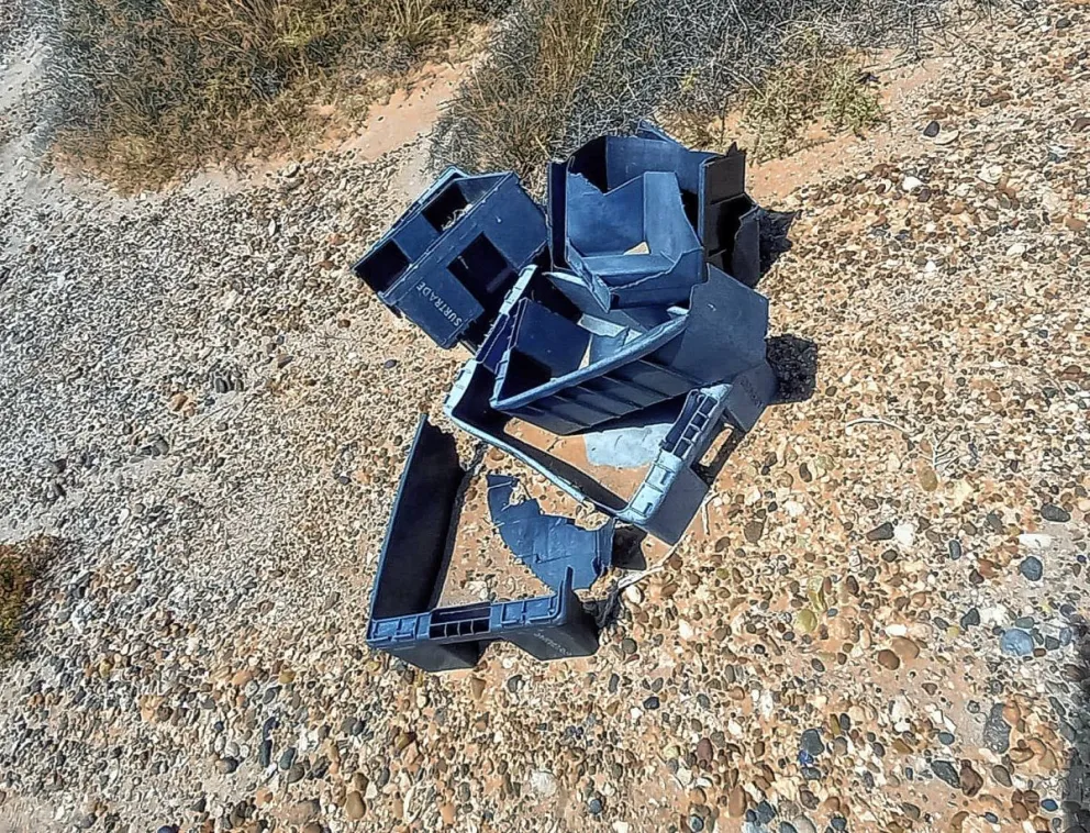 Detectaron y censaron sitios de acumulación de residuos pesqueros en la costa de Península Valdés