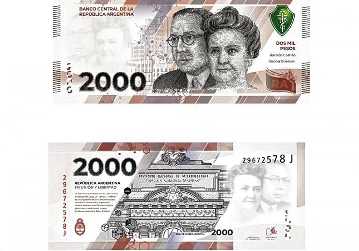 El Banco Central emitirá un billete de 2 mil pesos