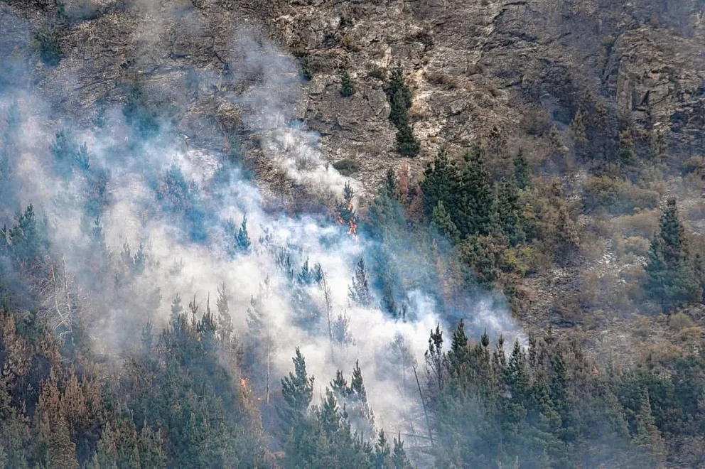 Brigadistas contienen incendio en El Pedregoso y continúan los operativos en Lago Cholila y Laguna Larga 