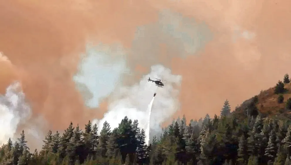 Nuevo incendio de bosques pone en peligro a varias viviendas en Epuyén