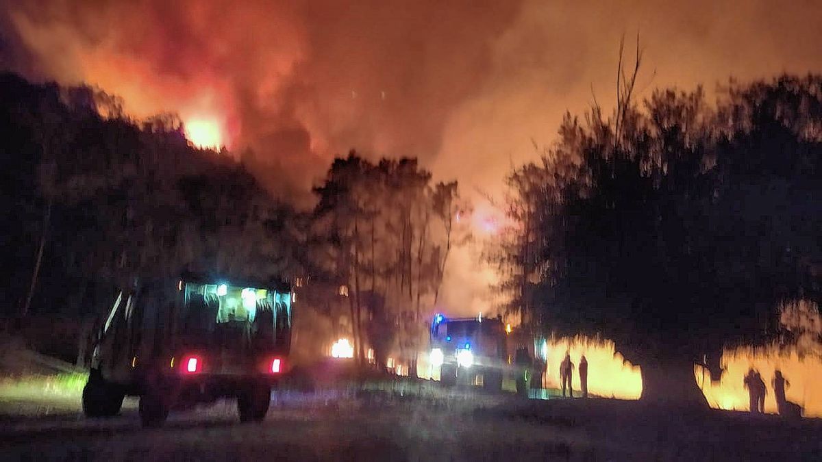 Brigadistas combaten incendio en la zona de Epuyén