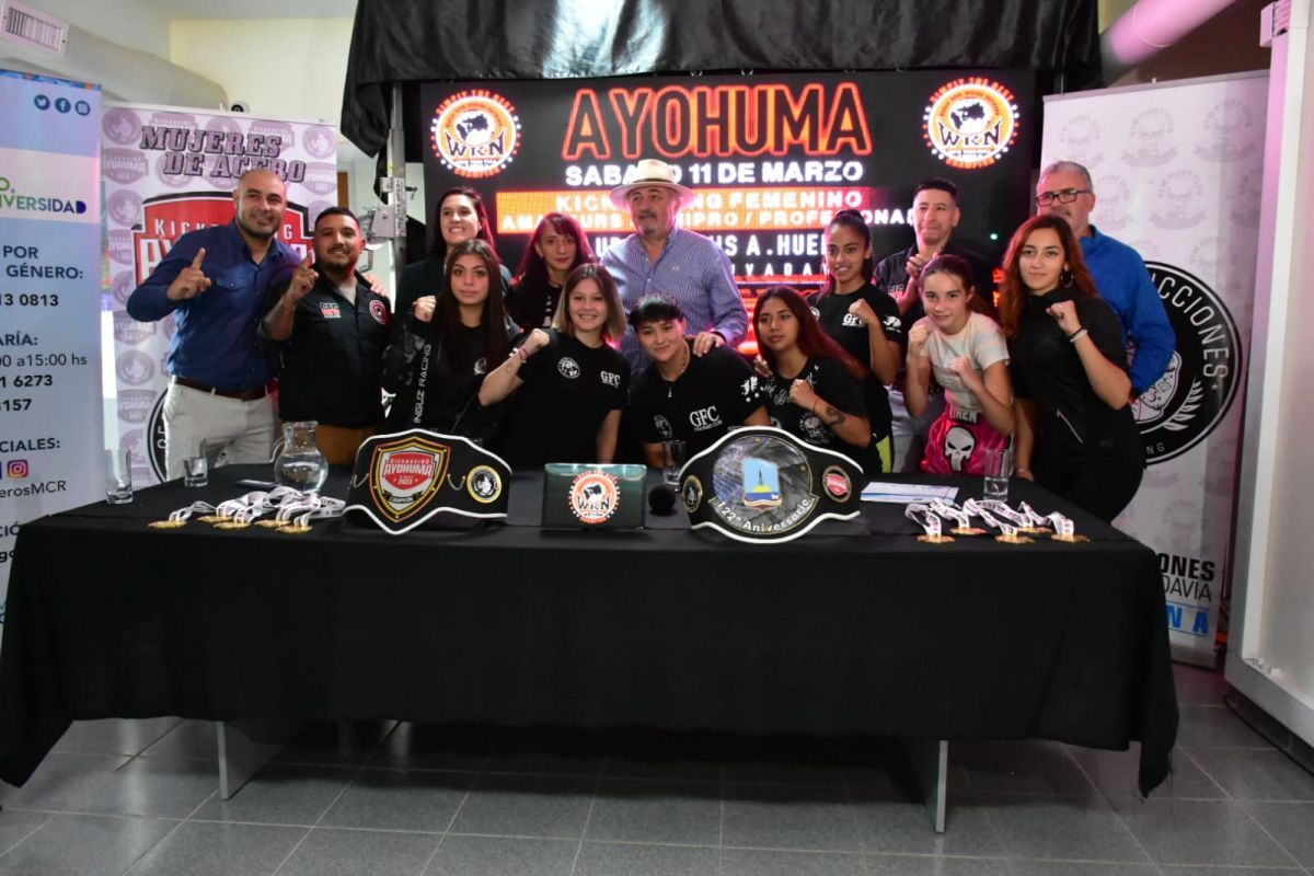 Se presentó “Ayohuma, Mujeres de Acero”, primera velada femenina de Kickboxing