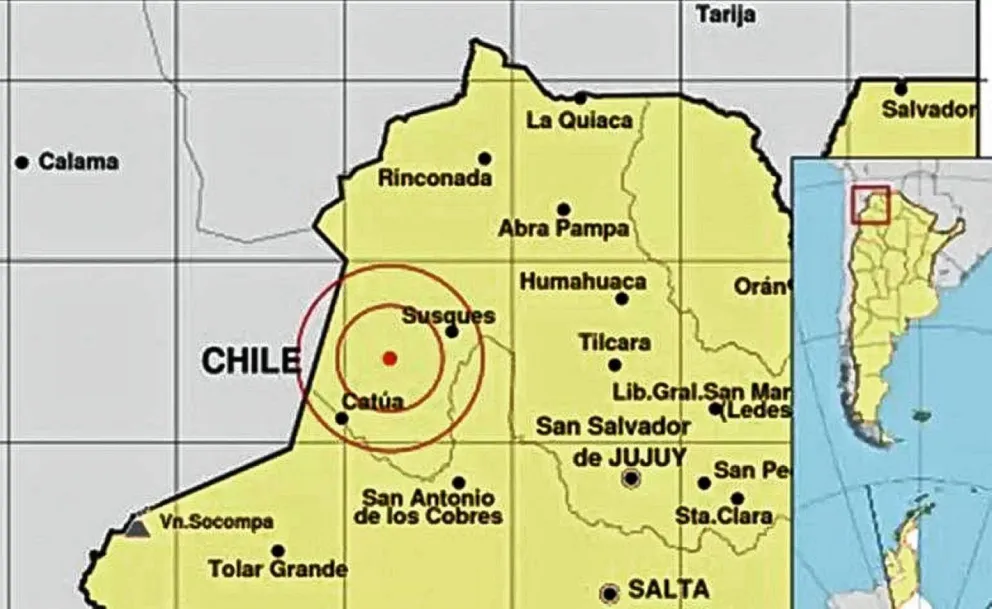 Jujuy: un fuerte sismo de 6,4 grados de magnitud sacudió la provincia
