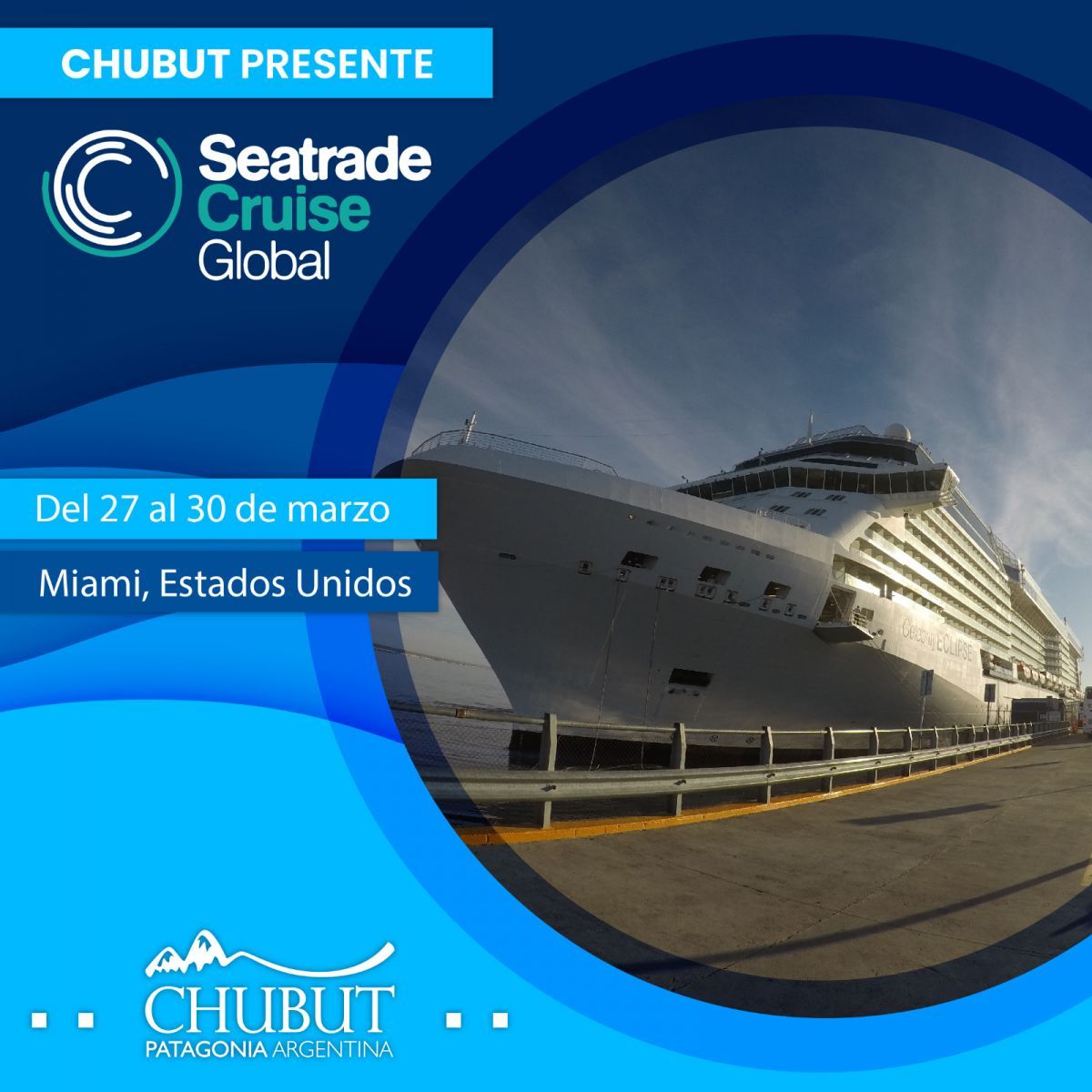 Chubut participará en una de las ferias de cruceros más importantes del mundo 