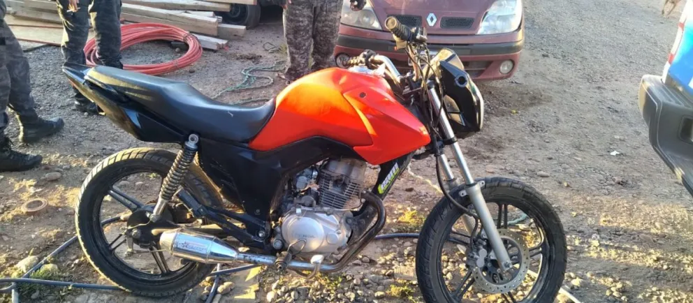 Secuestraron una motocicleta con número de cuadro y motor limados