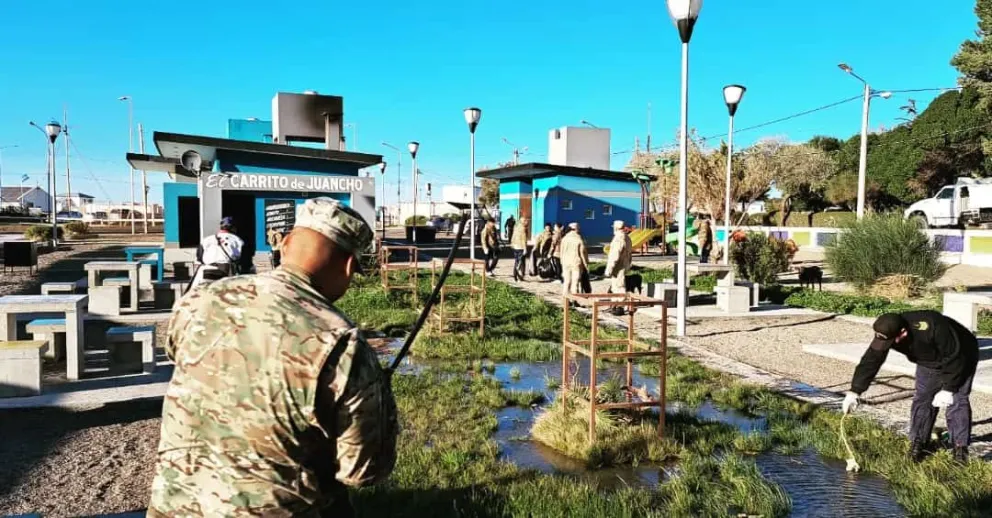 El Municipio cumplió con otra jornada de limpieza en la zona de la Costanera