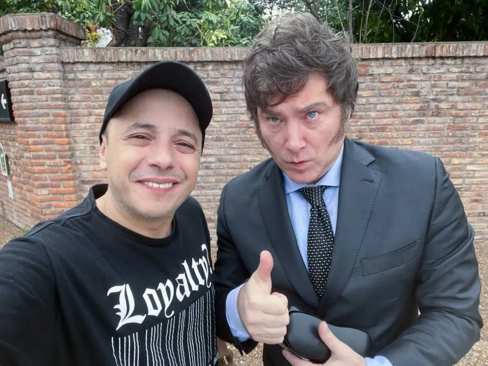 Javier Milei y "El Dipy" Martínez