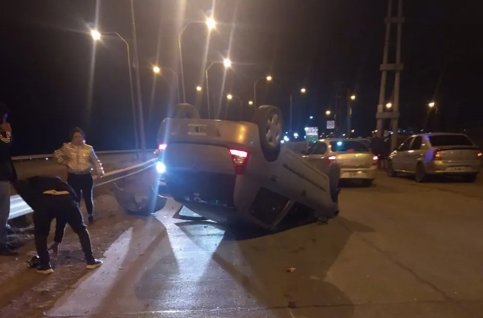 Anoche hubo un vuelco en Kilómetro 5