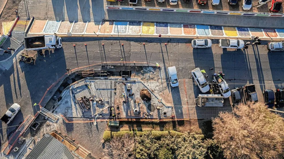 Luque recorrió la primera etapa del Centro Comercial a Cielo Abierto sobre calle San Martín y anunció el inicio de la segunda etapa