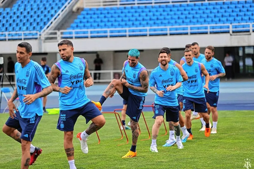 La Selección se entrenó y Scaloni aun no definió el ataque de cara al amistoso ante Australia