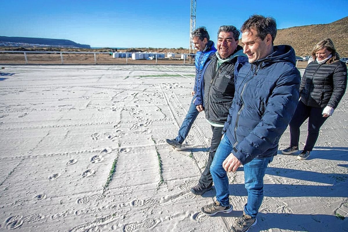 Luque recorrió junto a Martín Cerdá las instalaciones del Club Chenque en Rada Tilly
