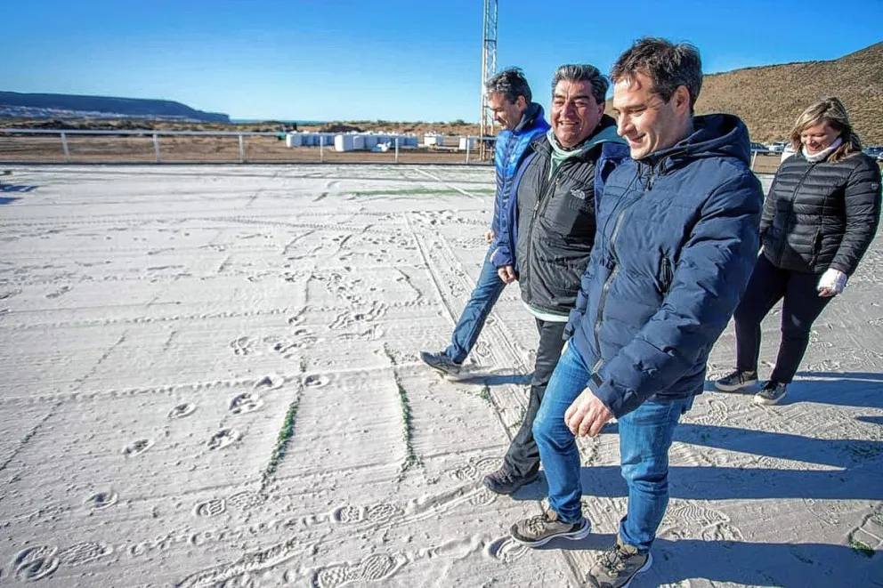 Luque recorrió junto a Martín Cerdá las instalaciones del Club Chenque en Rada Tilly